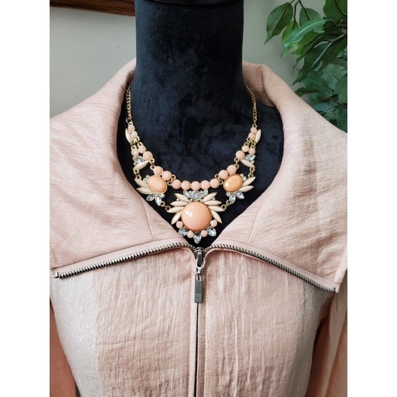 Ruby Rd. Women Solid Pink Rayon Full Zip Front Long Sleeve Jacket Blazer Size 12 - Picture 2 of 10